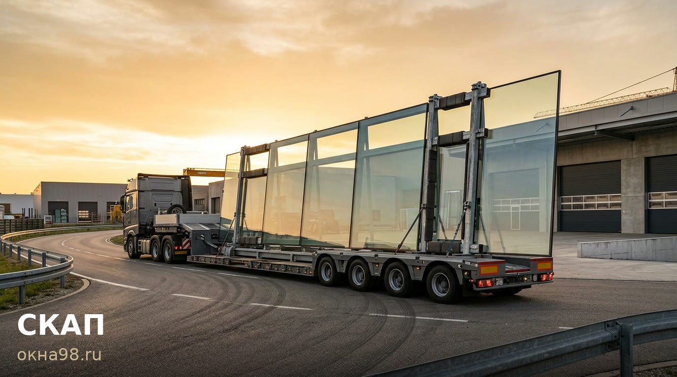 Как возят стекло jumbo и oversize: за воротами цеха габарит задаёт дорога